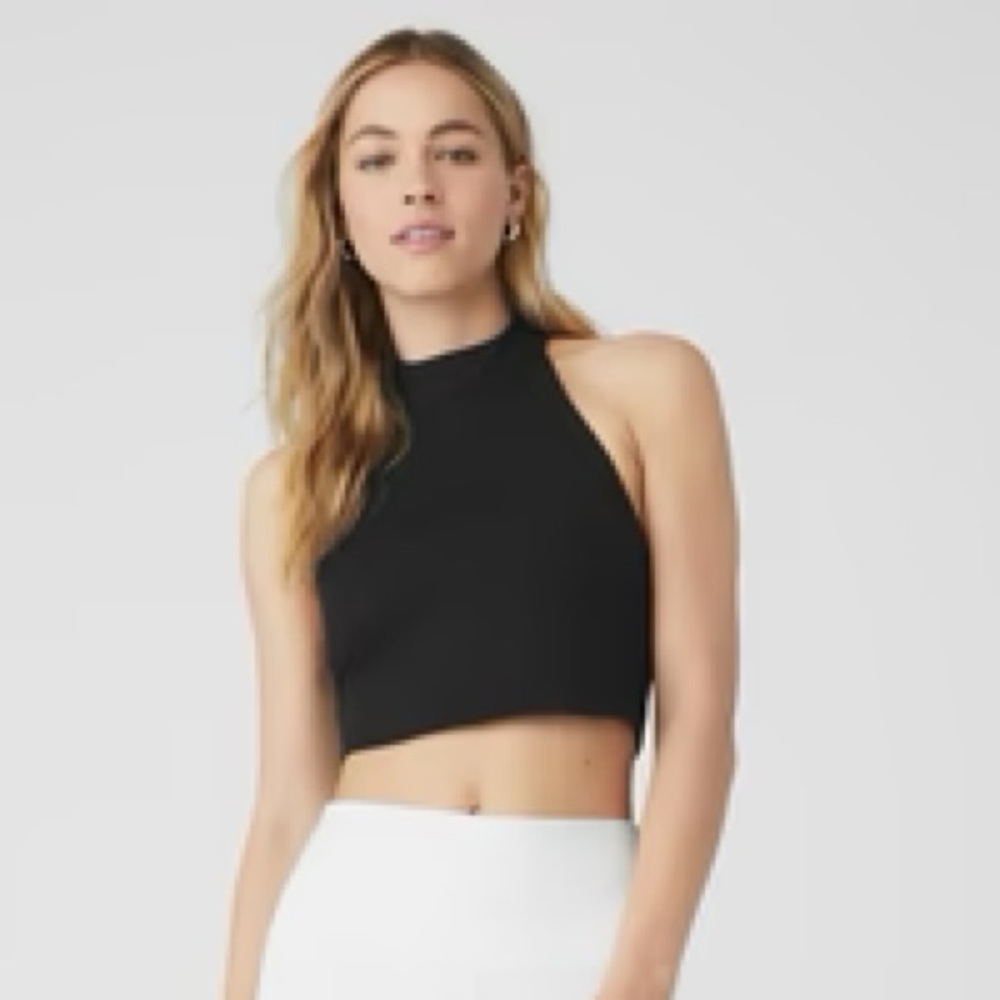 Alo Airbrush Millennial Bra Tank Black XS